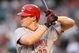 PHOENIX - MAY 12:  Jay Bruce #32 of the Cincinnati Reds bats against the Arizona Diamondbacks during the major league baseball game at Chase Field on May 12, 2009 in Phoenix, Arizona.  The Reds defeated the Diamondbacks 3-1.  (Photo by Christian Petersen/Getty Images)