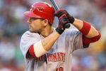 PHOENIX - MAY 12:  Joey Votto #19 of the Cincinnati Reds bats against the Arizona Diamondbacks during the major league baseball game at Chase Field on May 12, 2009 in Phoenix, Arizona.  The Reds defeated the Diamondbacks 3-1.  (Photo by Christian Petersen/Getty Images)