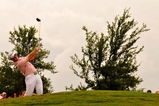 IRVING, TX - MAY 24: Rory Sabbatini tees off the 3rd hole during the fourth and final round of the HP Byron Nelson Championship held at the TPC Four Seasons Resort Las Colinas on May 24, 2009 in Irving, Texas.  (Photo by Marc Feldman/Getty Images)