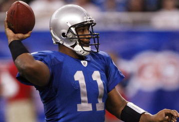 DETROIT , MI - NOVEMBER 27:  Daunte Culpepper #11 of the Detroit Lions throws a second quarter touchdown pass while playing the Tennessee Titans on November 27, 2008 at Ford Field in Detroit, Michigan.  (Photo by Gregory Shamus/Getty Images)