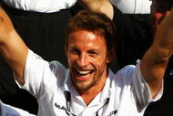 MONTE CARLO, MONACO - MAY 24:  Jenson Button of Great Britain and Brawn GP celebrates in the paddock following victory in the Monaco Formula One Grand Prix at the Monte Carlo Circuit on May 24, 2009 in Monte Carlo, Monaco.  (Photo by Paul Gilham/Getty Images)