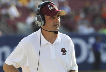 TAMPA, FL - DECEMBER 6: Coach Jeff Jagodzinski of the Boston College Eagles directs play against the Virginia Tech Hokies  in the 2008 ACC Football Championship game at Raymond James Stadium on December 6, 2008 in Tampa, Florida.  (Photo by Al Messerschmidt/Getty Images)