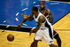 ORLANDO, FL - MAY 24:  Rashard Lewis #9 of the Orlando Magic passes against LeBron James #23 of the Cleveland Cavaliers in Game Three of the Eastern Conference Finals during the 2009 NBA Playoffs at the the Amway Arena on May 24, 2009 in Orlando, Florida. NOTE TO USER: User expressly acknowledges and agrees that, by downloading and or using this photograph, User is consenting to the terms and conditions of the Getty Images License Agreement.  (Photo by Sam Greenwood/Getty Images)