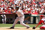 ANAHEIM, CA - MAY 14:  David Ortiz #34 of the Boston Red Sox strikes out swinging with the bases loaded to end the fourth inning against the Los Angeles Angels of Anaheim on May 14, 2009 at Angel Stadium in Anaheim, California.  The Angels won 5-4 in 12 innings.   (Photo by Stephen Dunn/Getty Images)