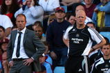 BIRMINGHAM, ENGLAND - MAY 24:  Newcastle United manager Alan Shearer and his assistant manager Iain Dowie react after the Barclays Premier League match between Aston Villa and Newcastle United at Villa Park on May 24, 2009 in Birmingham, England. Newcastle United were relegated after their 0-1 defeat to Aston Villa.  (Photo by Michael Steele/Getty Images)