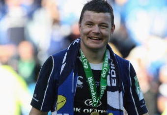 EDINBURGH, SCOTLAND - MAY 23:  Brian O'Driscoll of Leinster celebrates after winning  the Heineken Cup Final between Leicester Tigers and Leinster at Murrayfield on May 23, 2009 in Edinburgh, Scotland.  (Photo by David Rogers/Getty Images)
