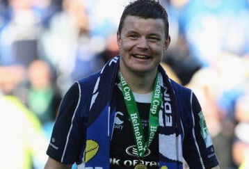 EDINBURGH, SCOTLAND - MAY 23:  Brian O'Driscoll of Leinster celebrates after winning  the Heineken Cup Final between Leicester Tigers and Leinster at Murrayfield on May 23, 2009 in Edinburgh, Scotland.  (Photo by David Rogers/Getty Images)