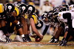 PITTSBURGH - JANUARY 18:  The Pittsburgh Steelers line up for a successful 42-yard field goal attempt by kicker Jeff Reed in the first quarter against the Baltimore Ravens during the AFC Championship game on January 18, 2009 at Heinz Field in Pittsburgh, Pennsylvania.  (Photo by Streeter Lecka/Getty Images)