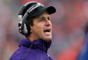 CINCINNATI - NOVEMBER 30:  Head Coach John Harbaugh of the Baltimore Ravens looks on during their NFL game against the Cincinnati Bengals on November 30, 2008 at Paul Brown Stadium in Cincinnati, Ohio. The Ravens defeated the Bengals 34-3.(Photo by Andy Lyons/Getty Images)