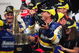 CONCORD, NC - MAY 25:  David Reutimann, driver of the #00 Aaron's Dream Machine Toyota, celebrates in victory lane after winning the NASCAR Sprint Cup Series Coca-Cola 600 on May 25, 2009 at Lowe's Motor Speedway in Concord, North Carolina. Reutimann won the Coca-Cola 600 due to a rain out on lap 227.  (Photo by Rusty Jarrett/Getty Images for NASCAR)