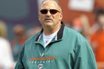 MIAMI, FL - JANUARY 4:  Coach Tony Sparano of the Miami Dolphins watches warm ups before play against the Baltimore Ravens in an NFL Wildcard Playoff Game at Dolphins Stadium on January 4, 2009 in Miami, Florida.  (Photo by Al Messerschmidt/Getty Images) 
