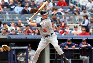 NEW YORK - MAY 17:  Michael Cuddyer #5 of the Minnesota Twins bats against the New York Yankees on May 17, 2009 at Yankee Stadium in the Bronx borough of New York City. The Yankees defeated the Twins 3-2 in ten innings.  (Photo by Jim McIsaac/Getty Images)
