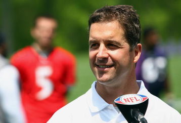 OWINGS MILLS, MARYLAND - MAY 8: Head coach Jim Harbaugh of the Baltimore Ravens seen during minicamp at the practice facility on May 8, 2009 in Owings Mills, Maryland. (Photo by Ned Dishman/Getty Images)