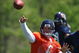 LAKE FOREST, IL - MAY 20: Jay Cutler #6 of the Chicago Bears participates during an organized team activity (OTA) practice on May 20, 2009 at Halas Hall in Lake Forest, Illinois. (Photo by Jonathan Daniel/Getty Images)