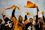 TAMPA, FL - FEBRUARY 01:  Pittsburgh Steelers fans cheer on their team against the Arizona Cardinals during Super Bowl XLIII on February 1, 2009 at Raymond James Stadium in Tampa, Florida.  (Photo by Chris McGrath/Getty Images)