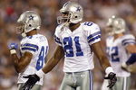 ORCHARD PARK, NY - OCTOBER 8: Terrell Owens #81 of the Dallas Cowboys reacts on the field during the game against the Buffalo Bills at Ralph Wilson Stadium October 8, 2007 in Orchard Park, New York. (Photo by Rick Stewart/Getty Images)