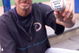 ATLANTA - MAY 19:  Randy Johnson of the Arizona Diamondbacks poses with a ball on May 19, 2004 at Turner Field in Atlanta, Georgia.  The ball is commemorating his perfect game against the Atlanta Braves on May 18.  (Photo by Scott Cunningham/Getty Images)