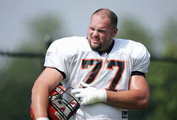 GEORGETOWN, KY - JULY 30:  Cincinnati Bengals Guard Andrew Whitworth during training camp practice at Toyota Stadium on July 30, 2006 in Georgetown, Ky. (Photo by Mark Lyons/Getty Images) 