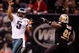 NEW ORLEANS - DECEMBER 23: Donovan McNabb #5 of the Philadelphia Eagles throws a pass over Will Smnith #91 of the New Orleans Saints on December 23, 2007 at the Louisiana Superdome in New Orleans, Louisiana. (Photo by Chris Graythen/Getty Images)