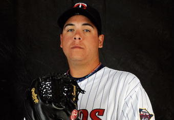 FORT MYERS, FL - FEBRUARY 23: Anthony Swarzak #51 of the Minnesota Twins poses during photo day at the Twins spring training complex on February 23, 2008 in Fort Myers, Florida. (Photo by Rob Tringali/Getty Images)