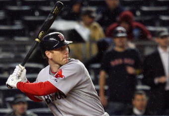 NEW YORK - MAY 05:  Jason Bay #44 of the Boston Red Sox bats against the New York Yankees on May 5, 2009 at Yankee Stadium in the Bronx borough of New York City. The Red Sox defeated the Yankees 7-3.  (Photo by Jim McIsaac/Getty Images)