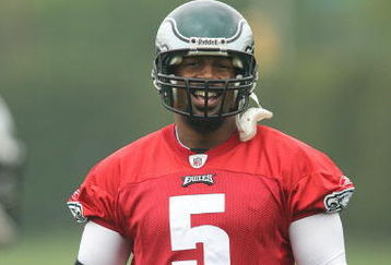 PHILADELPHIA - MAY 1: Quarterback Donovan McNabb #5 of the Philadelphia Eagles looks on during minicamp practice at the NovaCare Complex on May 1, 2009 in Philadelphia, Pennsylvania. (Photo by Hunter Martin/Getty Images)
