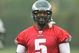 PHILADELPHIA - MAY 1: Quarterback Donovan McNabb #5 of the Philadelphia Eagles looks on during minicamp practice at the NovaCare Complex on May 1, 2009 in Philadelphia, Pennsylvania. (Photo by Hunter Martin/Getty Images)