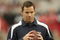 GLENDALE, AZ - DECEMBER 28:  Assistant coach Jim Mora of the Seattle Seahawks holds a ball during warmups for the game with the Arizona Cardinals on December 28, 2008 at University of Phoenix Stadium in Glendale, Arizona.  The Cardinals won 34-21.  (Photo by Stephen Dunn/Getty Images)