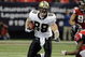 ATLANTA - NOVEMBER 9: Tight end Jeremy Shockey #89 of the New Orleans Saints rushes upfield with a pass against the Atlanta Falcons at the Georgia Dome on November 9, 2008 in Atlanta, Georgia. (Photo by Al Messerschmidt/Getty Images)