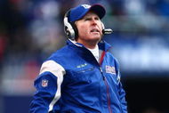 EAST RUTHERFORD, NJ - JANUARY 11: Head Coach Tom Coughlin of the New York Giants looks on against the Philadelphia Eagles during the NFC Divisional Playoff Game on January 11, 2009 at Giants Stadium in East Rutherford, New Jersey. The Eagles defeated the Giants 23 -11. (Photo by Chris McGrath/Getty Images)