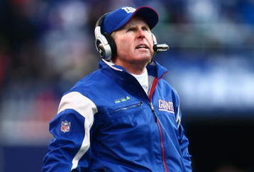 EAST RUTHERFORD, NJ -  JANUARY 11:  Head Coach Tom Coughlin of the New York Giants looks on against the Philadelphia Eagles during the NFC Divisional Playoff Game on January 11, 2009 at Giants Stadium in East Rutherford, New Jersey.  The Eagles defeated the Giants 23 -11. (Photo by Chris McGrath/Getty Images)
