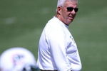 DAVIE, FL - JUNE 06:  Executive Vice President of Football Operations Bill Parcells watches practice on during Miami Dolphins Mini Camp on June 6, 2008 at the Dolphins practice facility in Davie, Florida.  (Photo by Marc Serota/Getty Images)