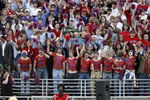 OXFORD, MS - NOVEMBER 17: Fans of the Mississippi Rebels cheer in a game against the LSU Tigers on November 17, 2007 at Vaught-Hemingway Stadium/Hollingsworth Field in Oxford, Mississippi. LSU beat Mississippi 41-24. (Photo by Joe Murphy/Getty Images)