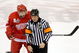 DETROIT - JUNE 02:  Pavel Datsyuk #13 of the Detroit Red Wings reacts to referee Dan O'Halloran during game five of the 2008 NHL Stanley Cup Finals against the Pittsburgh Penguins jat Joe Louis Arena on June 2, 2008 in Detroit, Michigan. The Penguins defeated the Red Wings 4-3 in triple overtime to set the series at 3-2 Red Wings.  (Photo by Jim McIsaac/Getty Images)