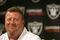 ALAMEDA, CA - SEPTEMBER 30:  Tom Cable speaks during a press conference after being named new head coach after the firing of Lane Kiffin of the Oakland Raiders at thier training facility on Septemer 30, 2008 in Alameda, California.  (Photo by Jed Jacobsohn/Getty Images)