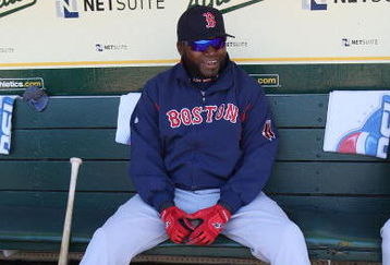 OAKLAND, CA - APRIL 15:  David Ortiz #34 of the Boston Red Sox looks on against the Oakland Athletics during a Major League Baseball game on April 15, 2009 at the Oakland Coliseum in Oakland, California.  (Photo by Jed Jacobsohn/Getty Images)