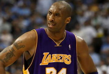 DENVER - MAY 25:  Kobe Bryant #24 of the Los Angeles Lakers looks on in the fourth quarter against the Denver Nuggets in Game Four of the Western Conference Finals during the 2009 NBA Playoffs at Pepsi Center on May 25, 2009 in Denver, Colorado. NOTE TO USER: User expressly acknowledges and agrees that, by downloading and or using this photograph, User is consenting to the terms and conditions of the Getty Images License Agreement.  (Photo by Jed Jacobsohn/Getty Images)