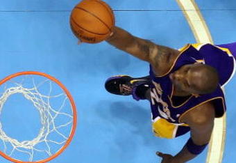 DENVER - MAY 25:  Kobe Bryant #24 of the Los Angeles Lakers lays the ball up against the Denver Nuggets in Game Four of the Western Conference Finals during the 2009 NBA Playoffs at Pepsi Center on May 25, 2009 in Denver, Colorado. NOTE TO USER: User expressly acknowledges and agrees that, by downloading and or using this photograph, User is consenting to the terms and conditions of the Getty Images License Agreement.  (Photo by Jed Jacobsohn/Getty Images)