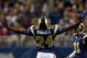 ST. LOUIS, MO - DECEMBER 21: Ron Bartell #24 of the St. Louis Rams celebrates an interception against the San Francisco 49ers at the Edward Jones Dome on December 21, 2008 in St. Louis, Missouri. The 49ers beat the Rams 17-16. (Photo by Dilip Vishwanat/Getty Images)