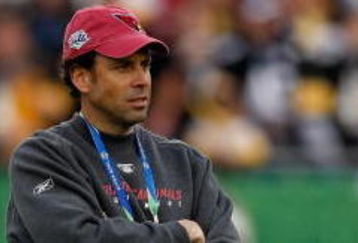 TAMPA, FL - FEBRUARY 01:  Offensive coordinator Todd Haley of the Arizona Cardinals looks on during warm ups against the Pittsburgh Steelers during Super Bowl XLIII on February 1, 2009 at Raymond James Stadium in Tampa, Florida.  (Photo by Chris Graythen/Getty Images)
