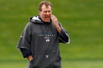 FOXBOROUGH - MAY 2: Coach Bill Bellichick watches during the New England Patriots Minicamp at Gillette Stadium May 2, 2009 in Foxborough, Massachusetts. (Photo by Jim Rogash/Getty Images)