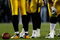 TAMPA, FL - FEBRUARY 01:  The Pittsburgh Steelers defense huddles up in the third quarter against the Arizona Cardinals during Super Bowl XLIII on February 1, 2009 at Raymond James Stadium in Tampa, Florida.  (Photo by Chris Graythen/Getty Images)