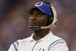 INDIANAPOLIS - DECEMBER14:  Defensive coordinator Ron Meeks of the Indianapolis Colts during the game against the Atlanta Falcons on December 14, 2003 at the RCA Dome in Indianapolis, Indiana. The Colts defeated the Falcons 34-7. (Photo by Tom Pidgeon/Getty Images)