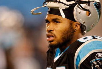 CHARLOTTE, NC - JANUARY 10:  Wide receiver Steve Smith #89 of the Carolina Panthers looks on during warm-ups before the game against the Arizona Cardinals during the NFC Divisional Playoff Game on January 10, 2009 at Bank of America Stadium in Charlotte, North Carolina.  (Photo by Streeter Lecka/Getty Images)