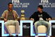 ZURICH, SWITZERLAND - JANUARY 12: Cristiano Ronaldo of Portugal (L) and Lionel Messi of Argentina listen to questions from the media as nominees of FIFA Player of the Year 2008, at the Zurich Opera House on January 12, 2009 in Zurich, Switzerland.  (Photo by John Gichigi/Getty Images)