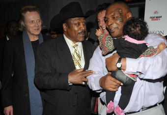 NEW YORK - APRIL 20:  (L-R) Christopher Walken, Joe Frazier, Adam Yauch and Mike Tyson attends Sony Pictures Classics' screening of 'Tyson' at the AMC Loews 19th Street on April 20, 2009 in New York City, New York. (Photo by Brad Barket/Getty Images)