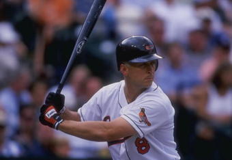 2 Jun 1998:  Cal Ripken Jr. #8 of the Baltimore Orioles in action during a game against the Seattle Mariners at the Camden Yards in Baltimore, Maryland. The Orioles defeated the Mariners 9-8. Mandatory Credit: Jamie Squire  /Allsport