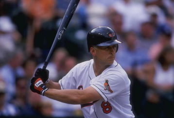 2 Jun 1998:  Cal Ripken Jr. #8 of the Baltimore Orioles in action during a game against the Seattle Mariners at the Camden Yards in Baltimore, Maryland. The Orioles defeated the Mariners 9-8. Mandatory Credit: Jamie Squire  /Allsport
