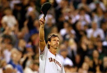 SEATTLE  - MAY 22:  Starting pitcher Randy Johnson #51 of the San Francisco Giants acknowledges the crowd after coming out of the game in the sixth inning against the Seattle Mariners on May 22, 2009 in Seattle, Washington. (Photo by Otto Greule Jr/Getty Images)