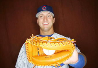 MESA, AZ - FEBRUARY 24: Jake Fox #74 of the Chicago Cubs poses during Spring Training Photo Day at Fitch Park on February 24, 2006 in Mesa, Arizona.  (Photo by Ronald Martinez/Getty Images)